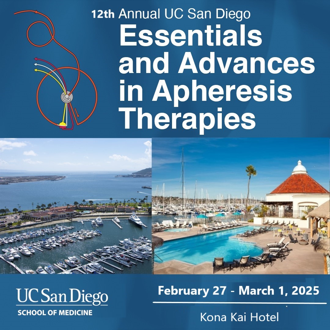 12th Annual UC San Diego Essentials & Advances in Apheresis Therapies Banner